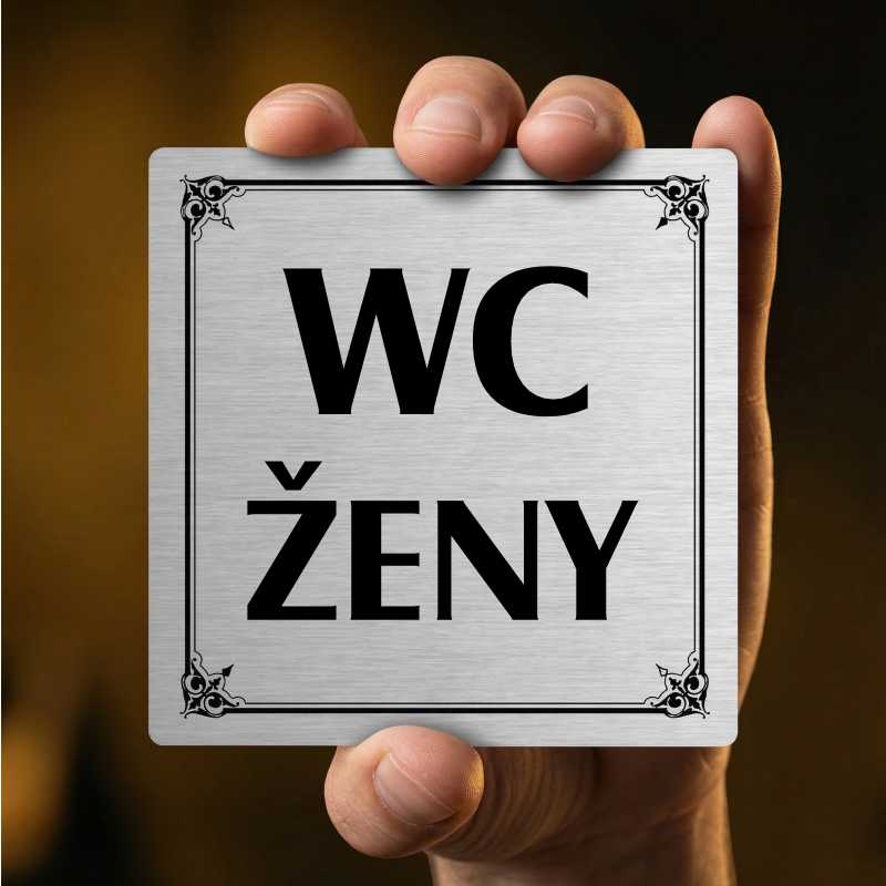 WC ženy, 80x80mm, bílá, Texas